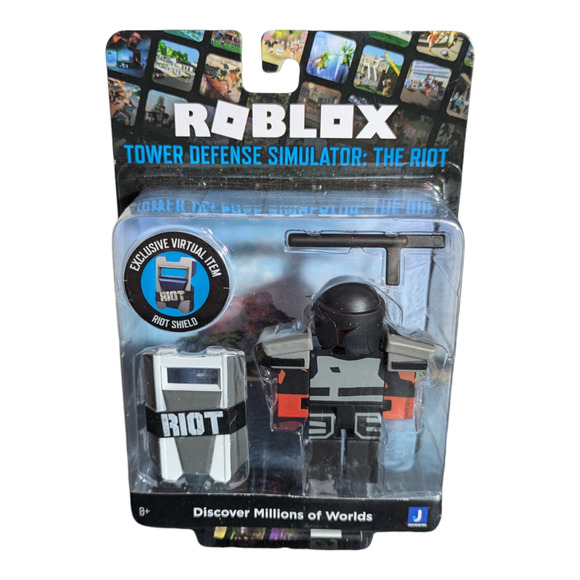 Roblox 3" Figure Tower Defense Simulator:  THE RIOT w/ Virtual Item Code - Picture 3 of 5